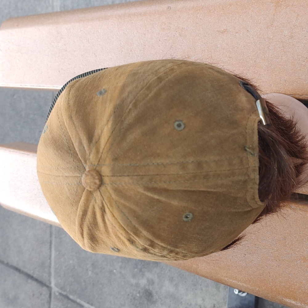 Vtg 1991 River Oaks Golf Embroidered Leather Strapback Hat Cap Made In Usa View 4